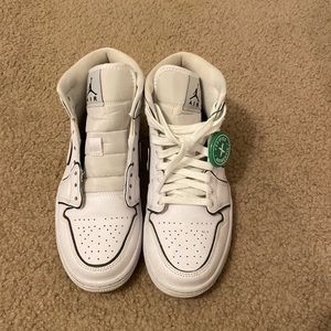 Jordan 1 Mid- iridescent reflective white (W)